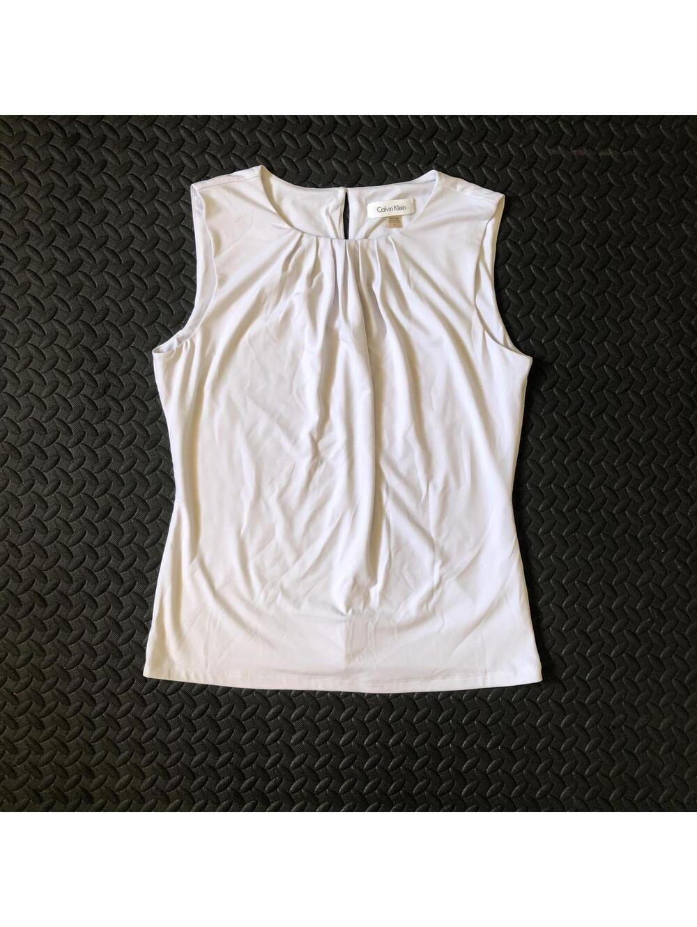 Calvin Klein Sleeveless Pleated Top Size 6